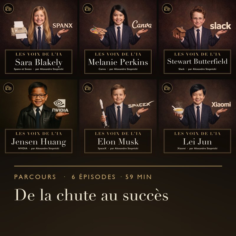 Les six portraits du parcours « De la chute au succès »