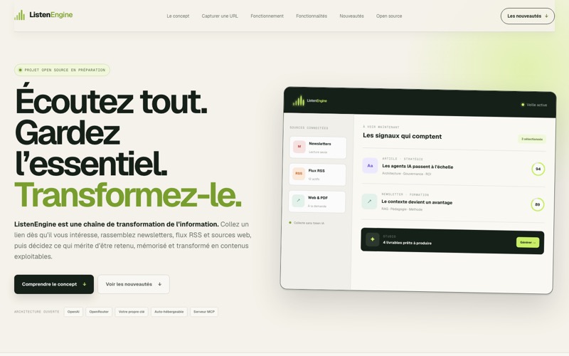ListenEngine, la veille qui devient des contenus